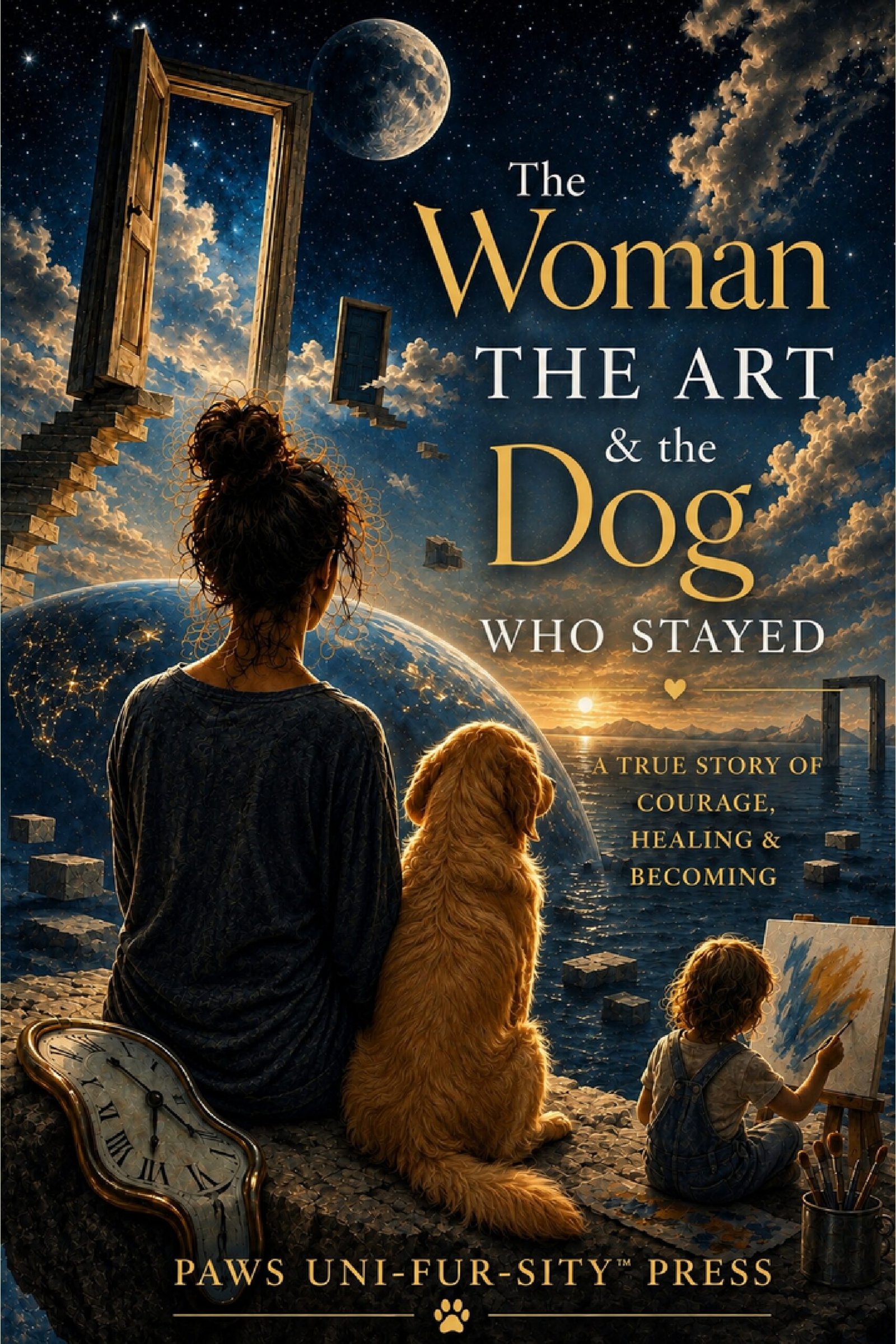 The Woman, THE ART, & the Dog WHO STAYED